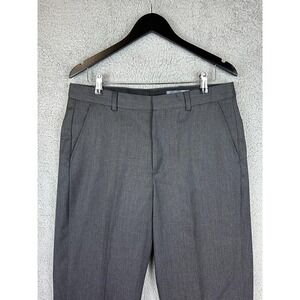 Eddie Bauer Pants Mens 34x30 Gray Wool Dress Classic Fit Flat Front Business